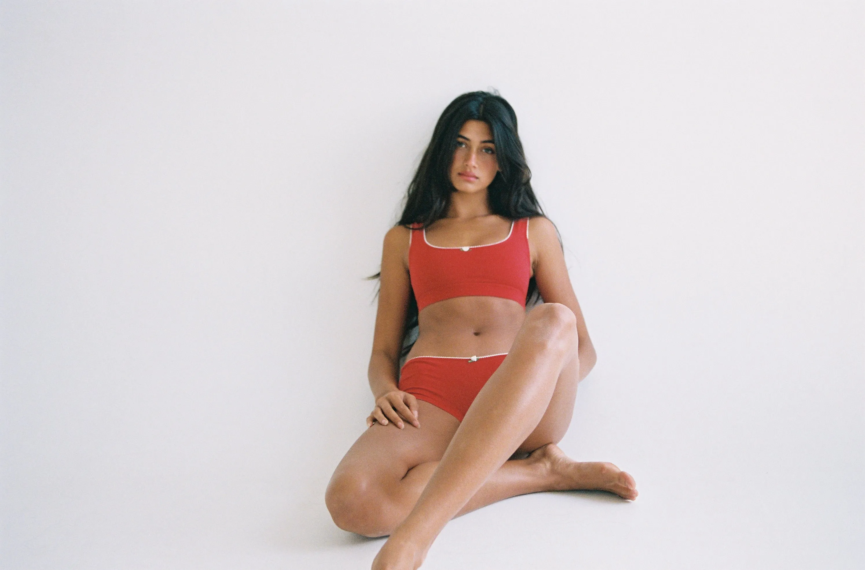 SUPPORT COTTON BRA IN CHERRY sold by Ratboi product image thumbnail 3