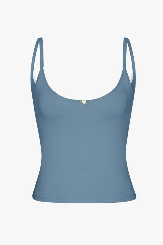 SCOOP BACK CAMI IN OCEAN made by Ratboi