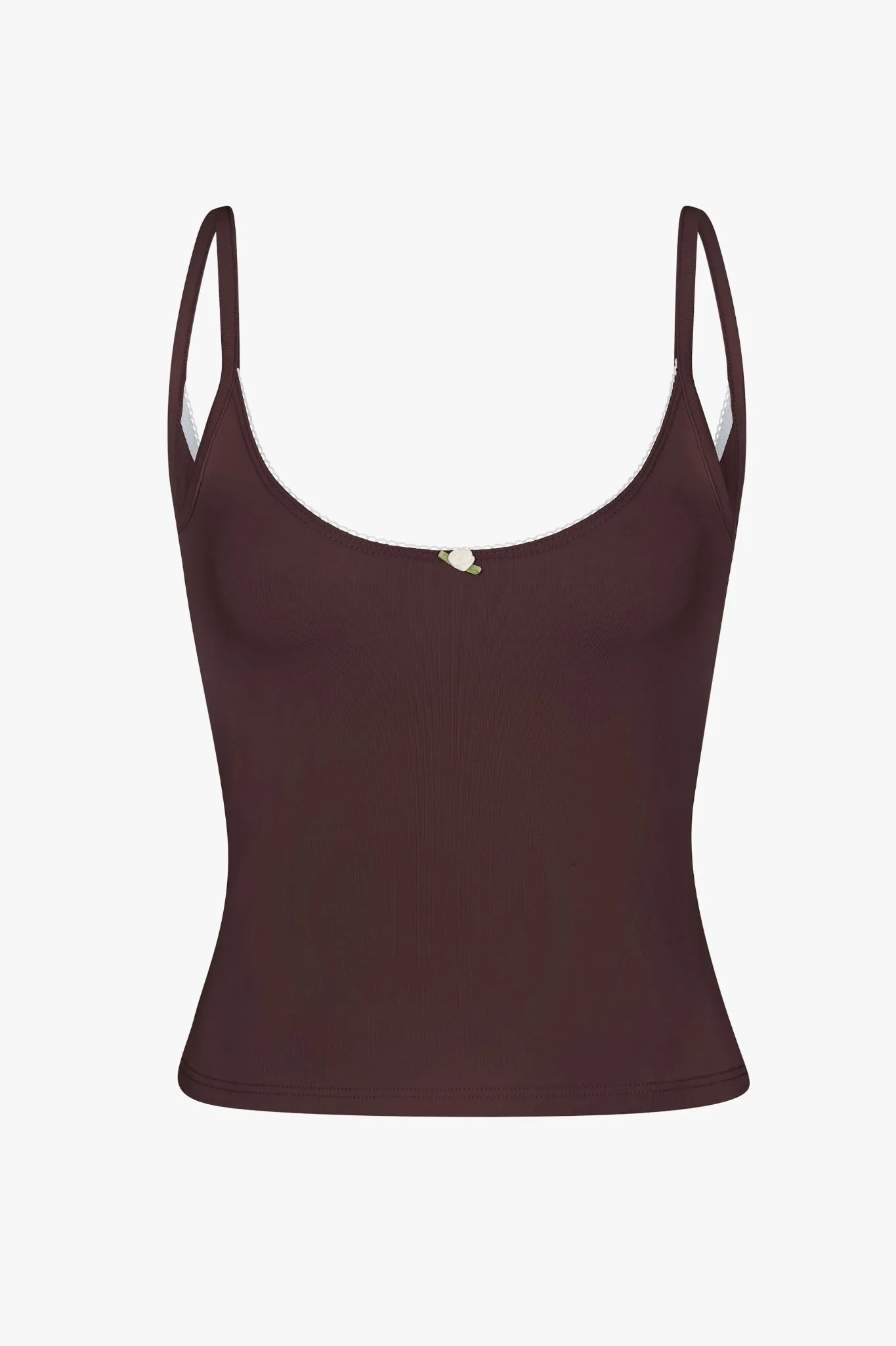 SCOOP BACK CAMI IN MOCHA sold by Ratboi