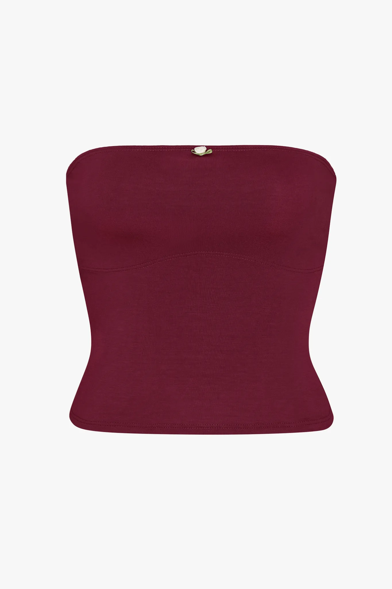 LINED CONTOUR TUBE TOP IN BORDEAUX sold by Ratboi