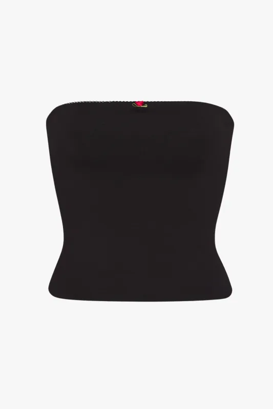 LINED CONTOUR TUBE TOP IN ONYX made by Ratboi