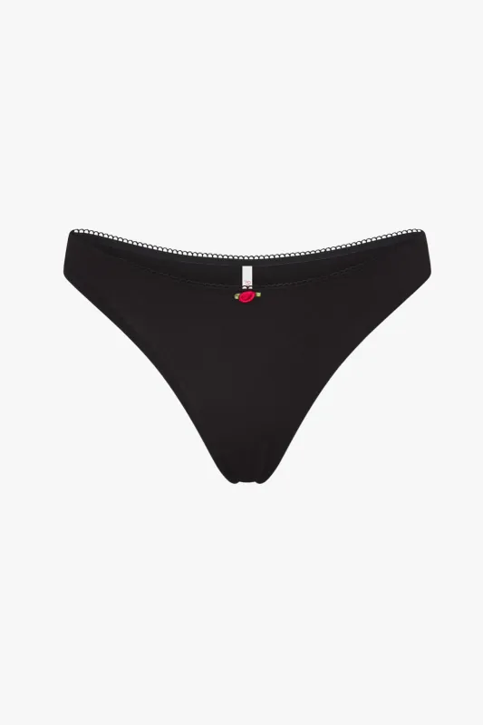 LOW RISE THONG IN ONYX made by Ratboi