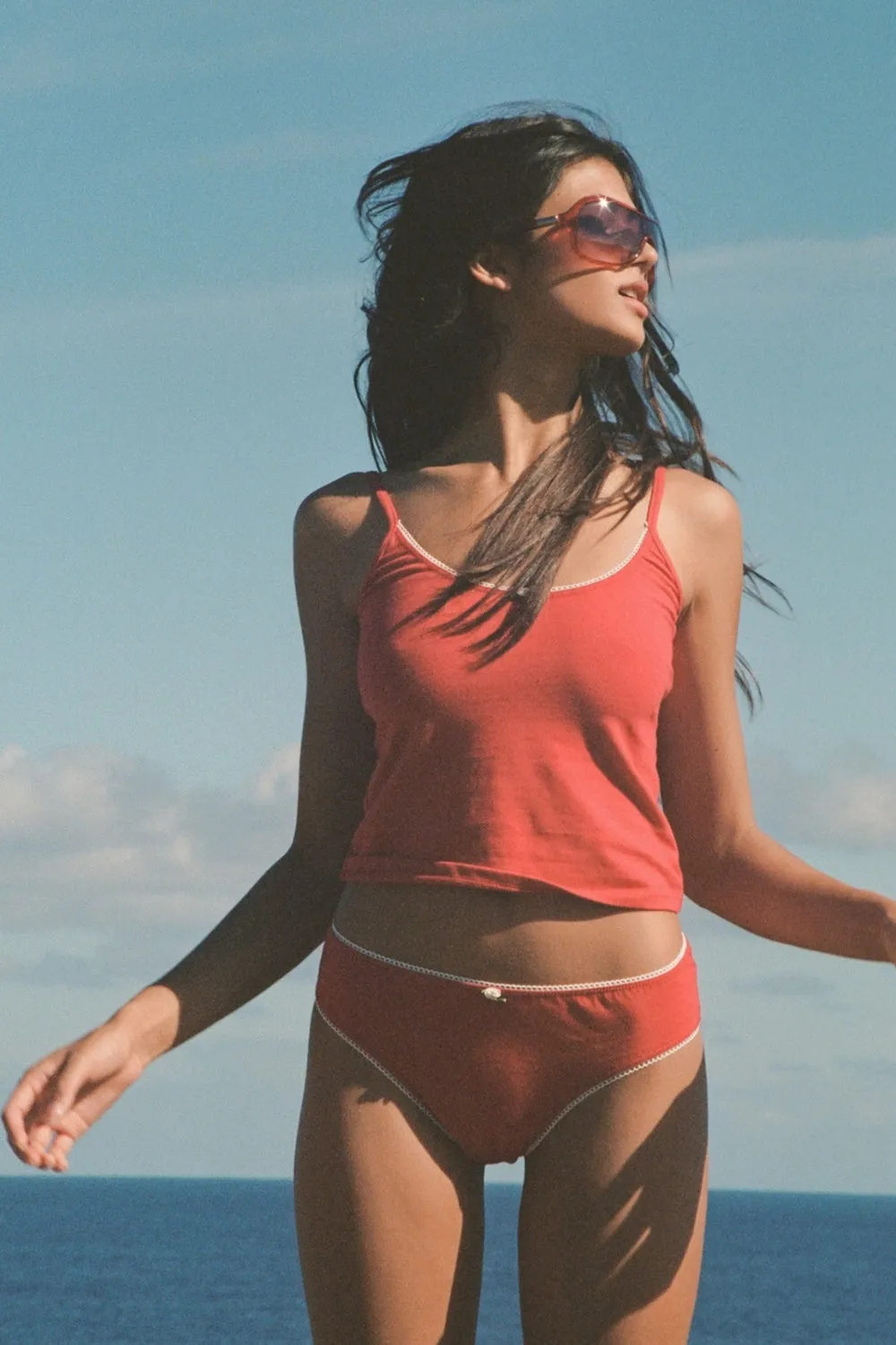 SCOOP BACK CAMI IN CHERRY sold by Ratboi product image thumbnail 2