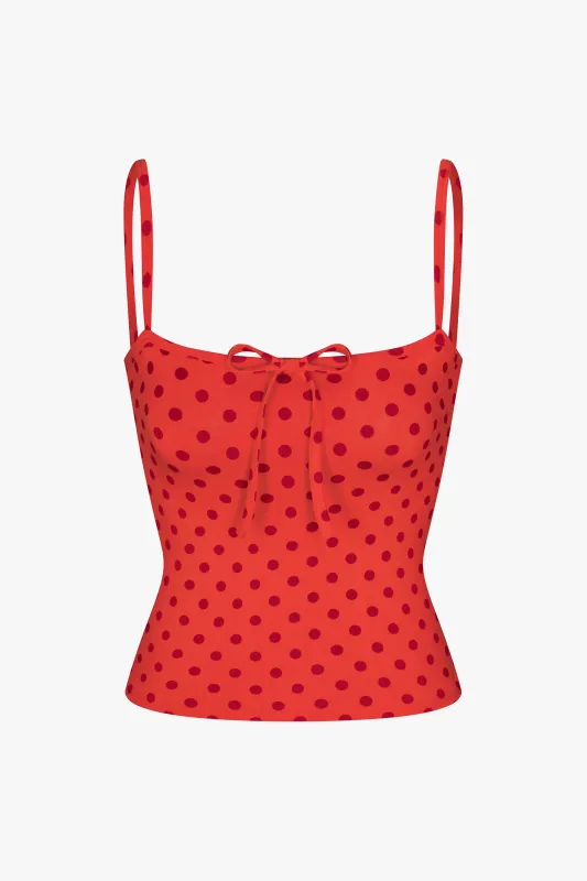 TIE CAMI IN CHILI PEPPER made by Ratboi