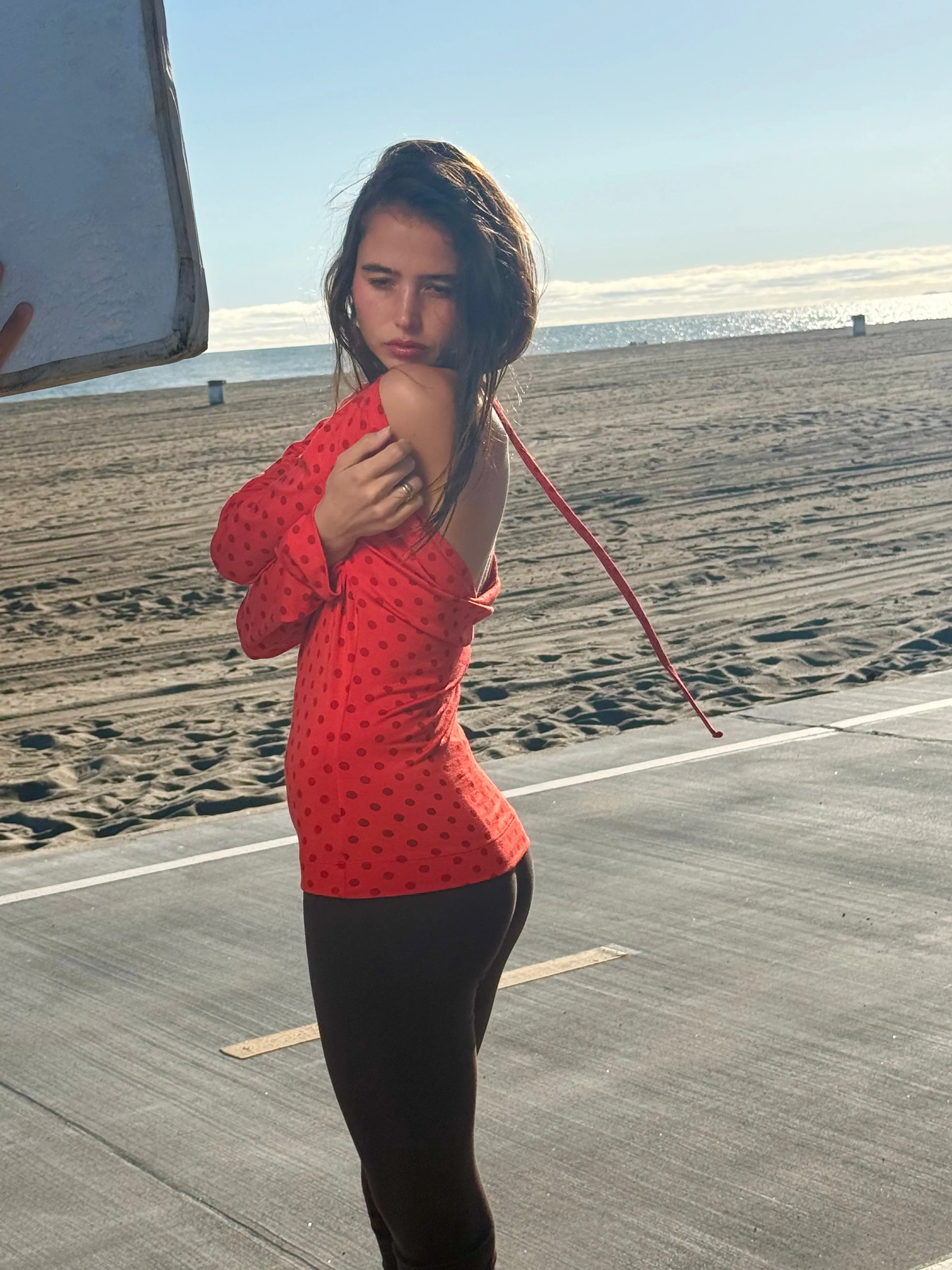 COWL BACK LONG SLEEVE IN CHILI PEPPER sold by Ratboi product image thumbnail 5