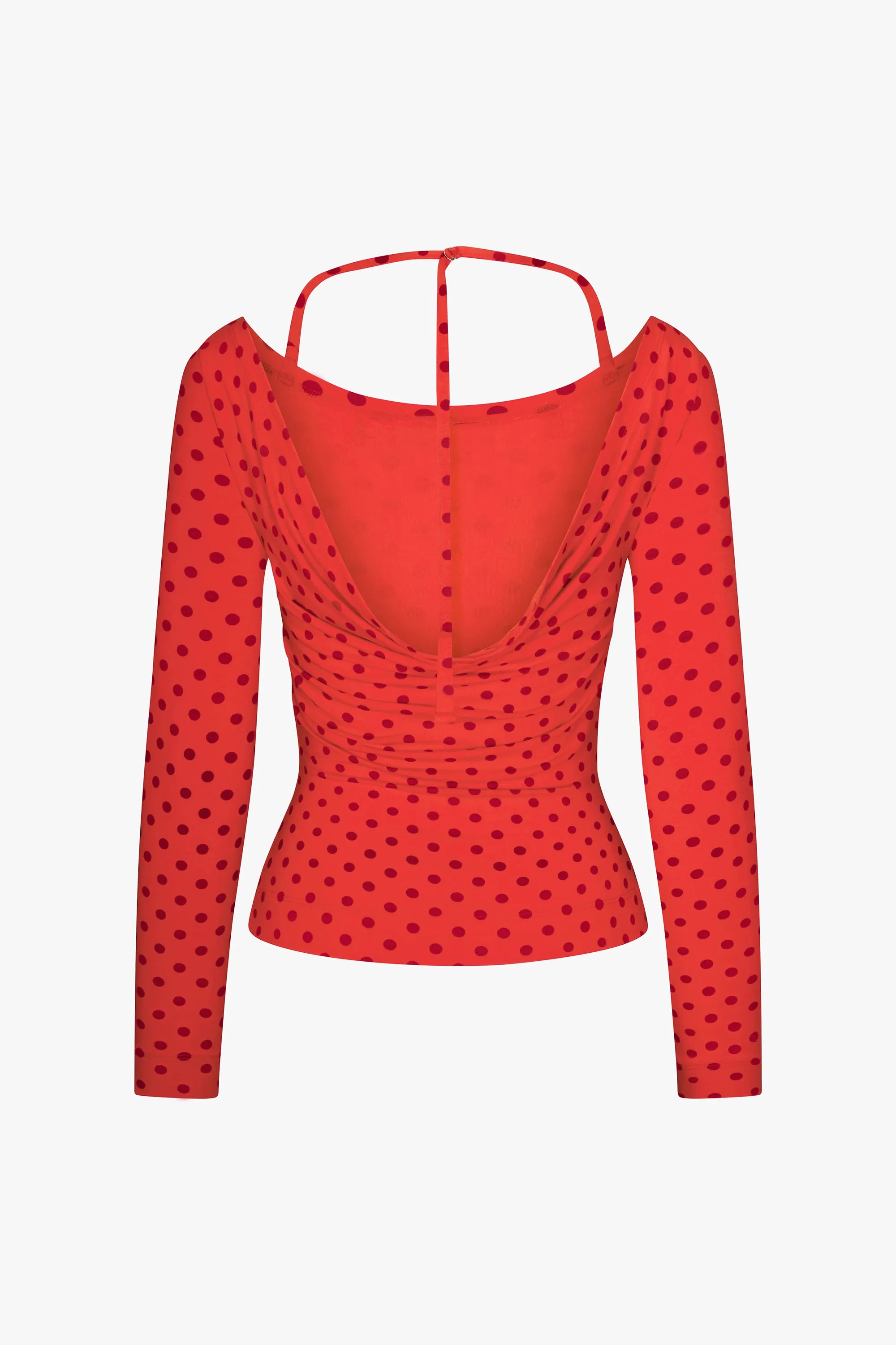 COWL BACK LONG SLEEVE IN CHILI PEPPER sold by Ratboi product image thumbnail 4