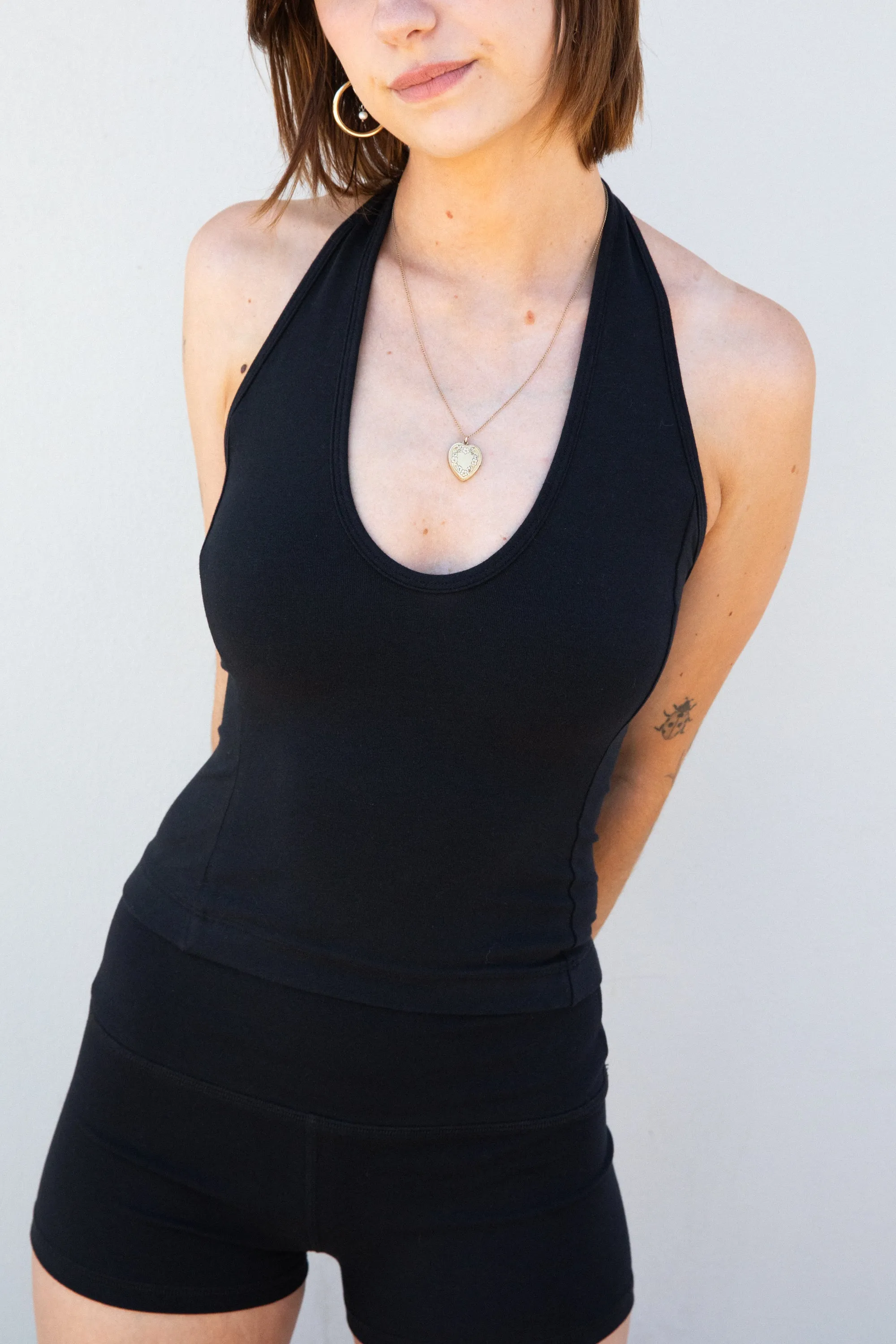 SPORTY HALTER TOP IN ONYX sold by Ratboi product image thumbnail 2