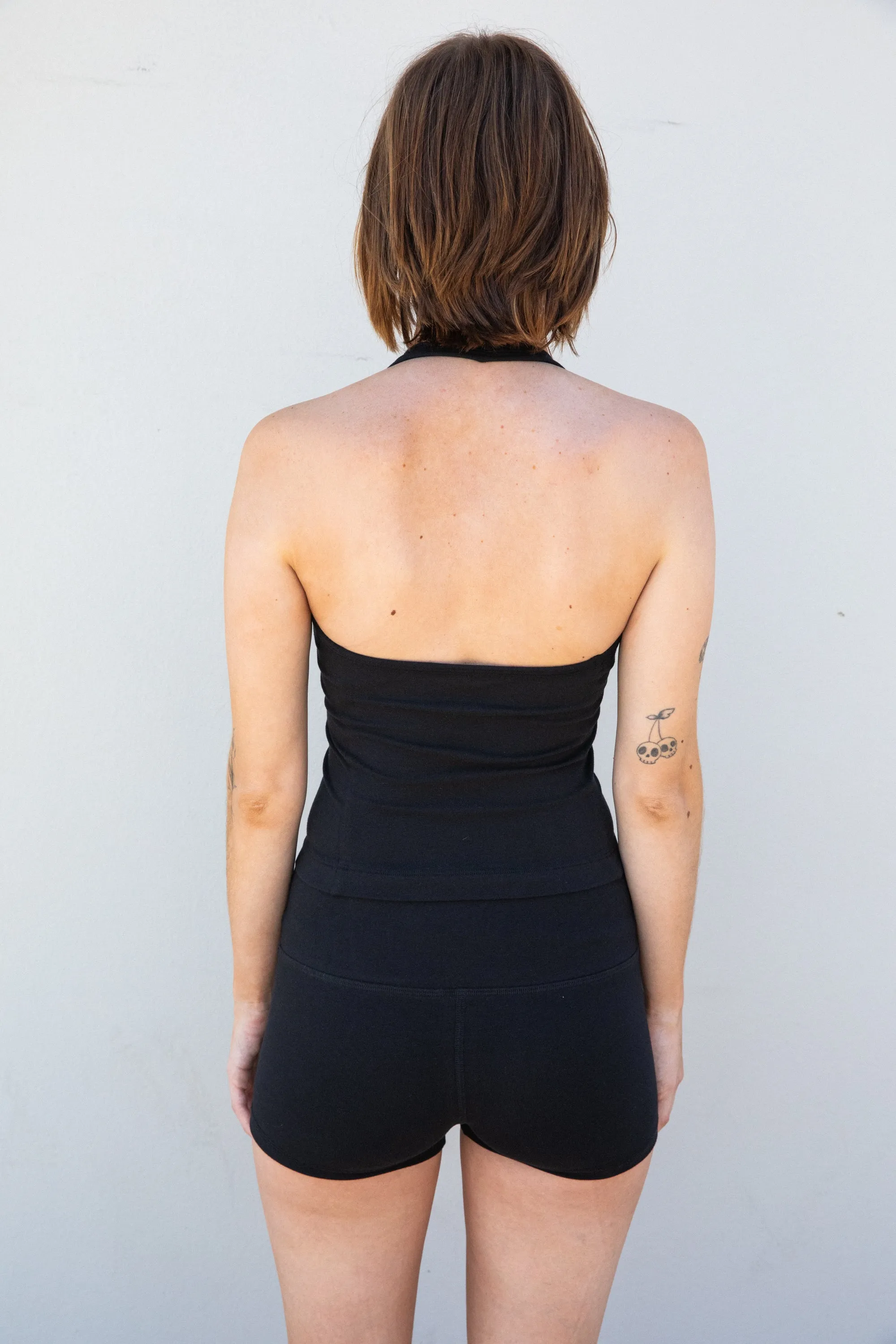 SPORTY HALTER TOP IN ONYX sold by Ratboi product image thumbnail 3