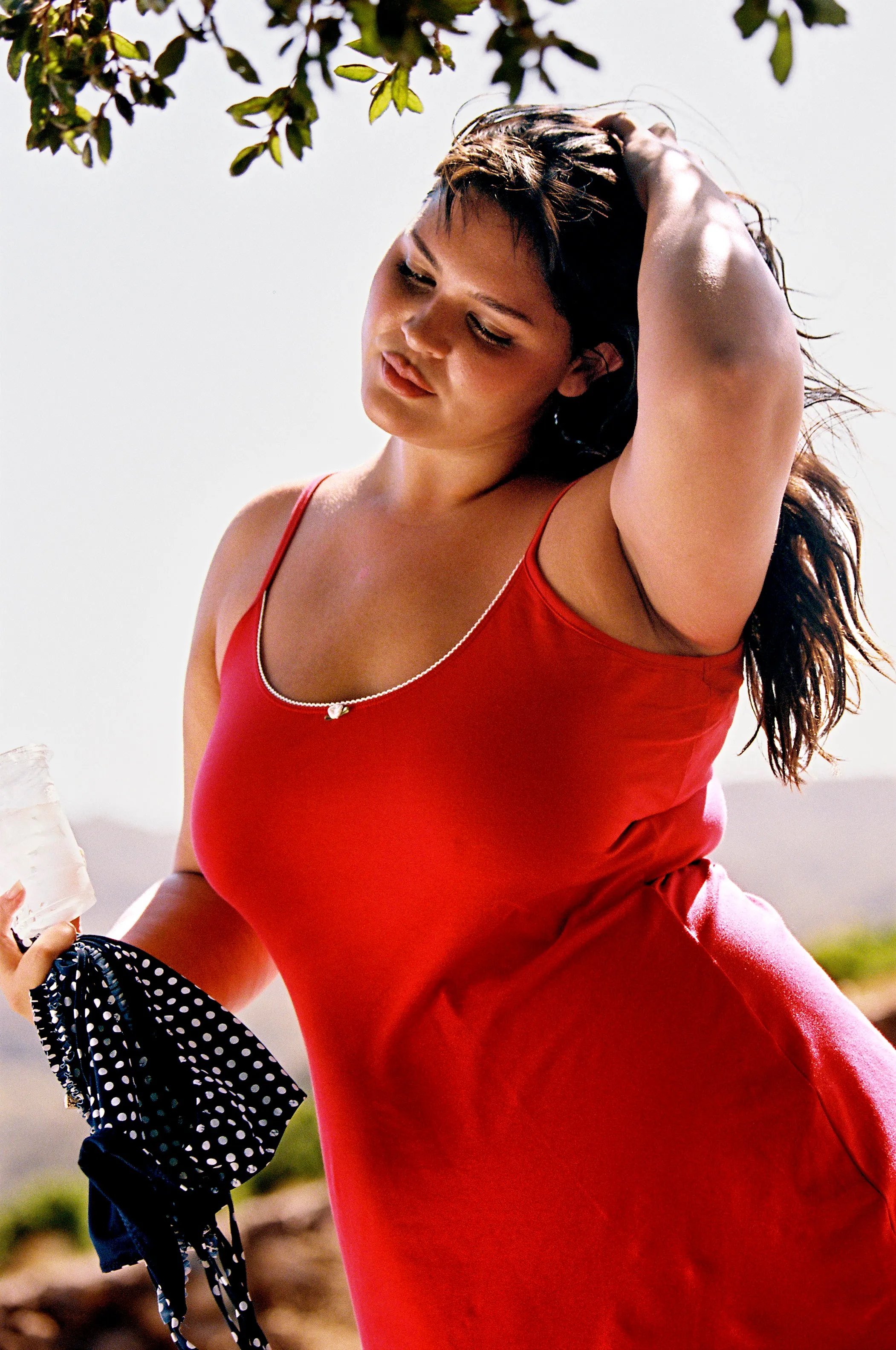 SCOOP BACK CAMI DRESS IN CHERRY sold by Ratboi product image thumbnail 3