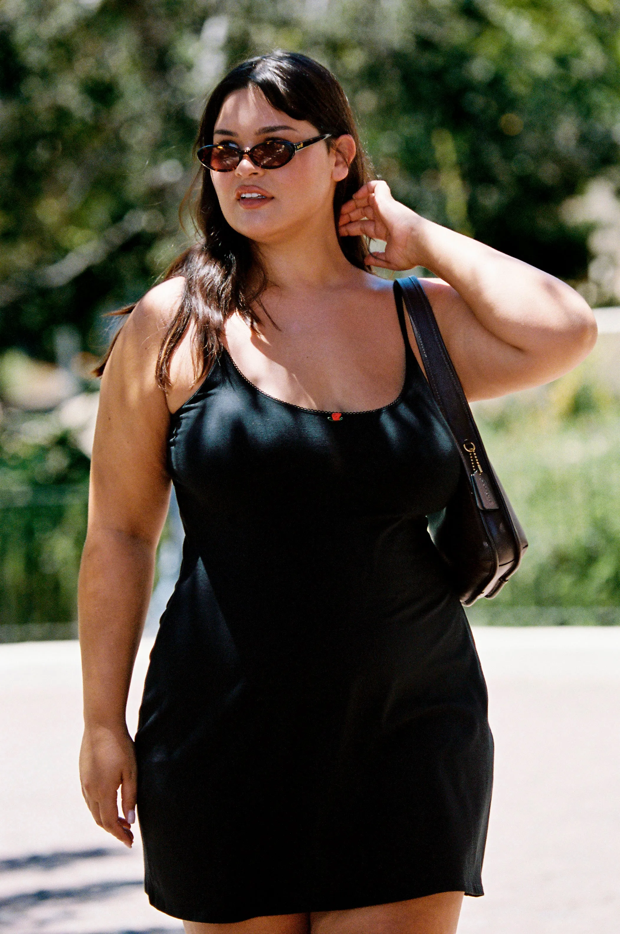 SCOOP BACK CAMI DRESS IN ONYX sold by Ratboi product image thumbnail 2