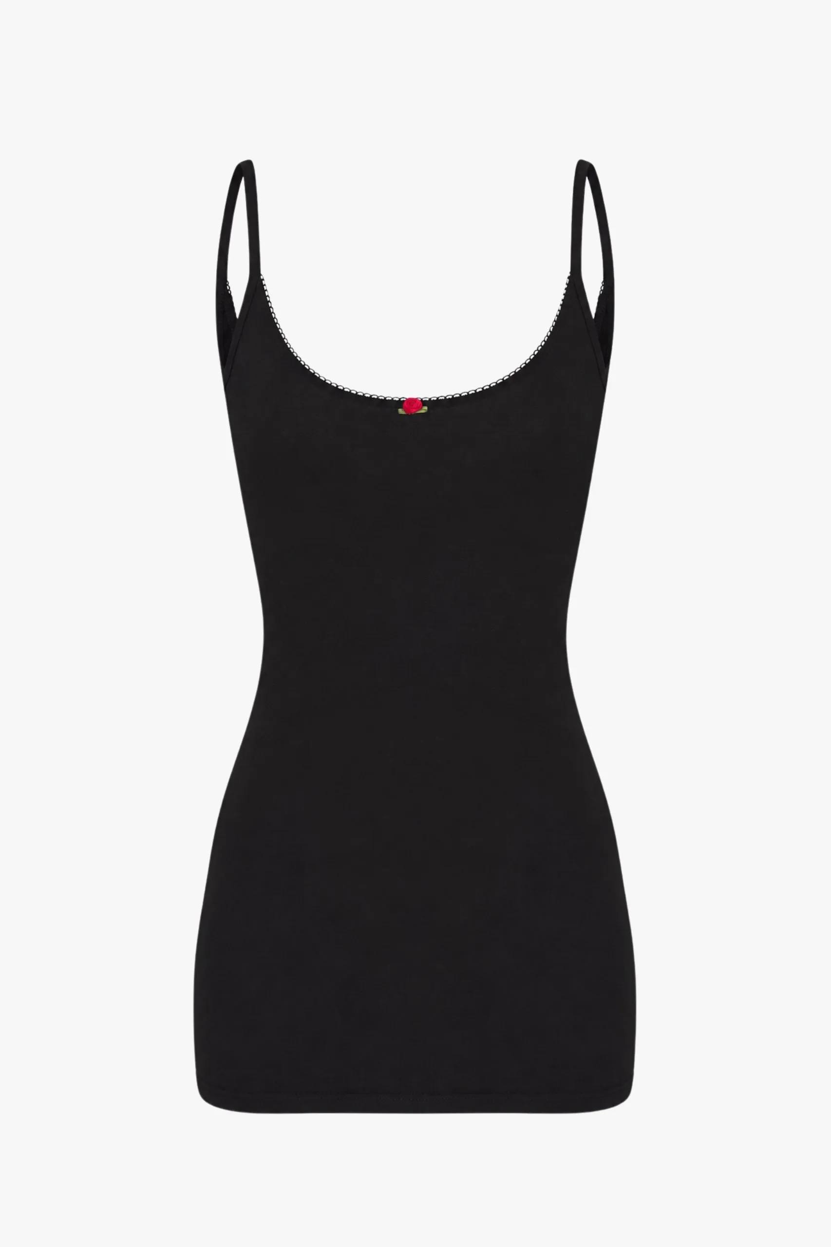 SCOOP BACK CAMI DRESS IN ONYX sold by Ratboi