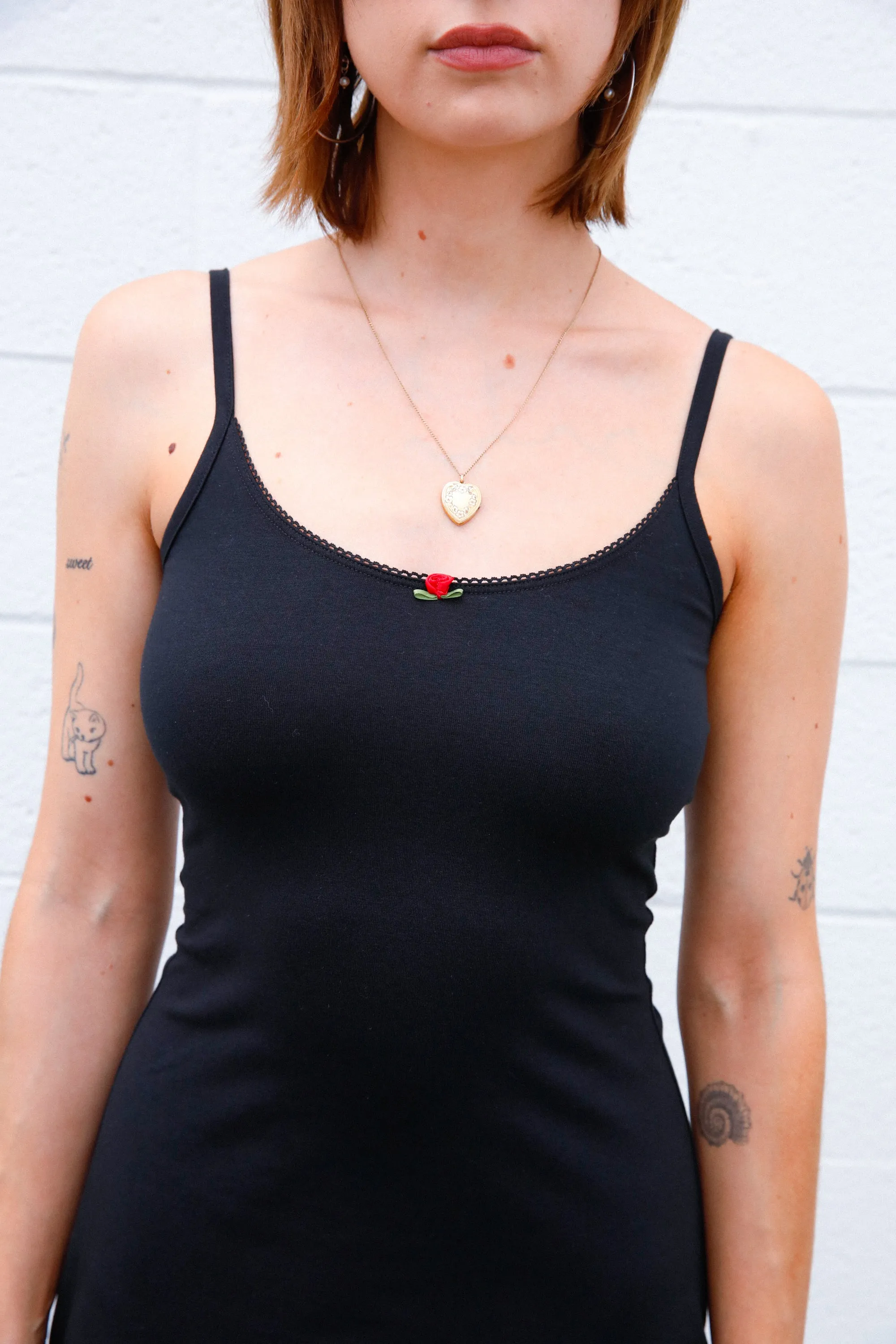 SCOOP BACK CAMI DRESS IN ONYX sold by Ratboi product image thumbnail 5