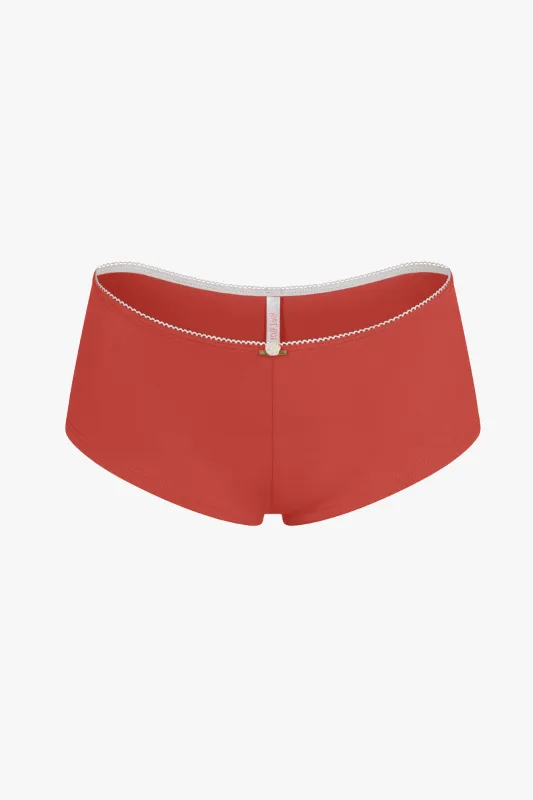 LOW RISE SHORTY BOI BRIEF IN OCHRE made by Ratboi
