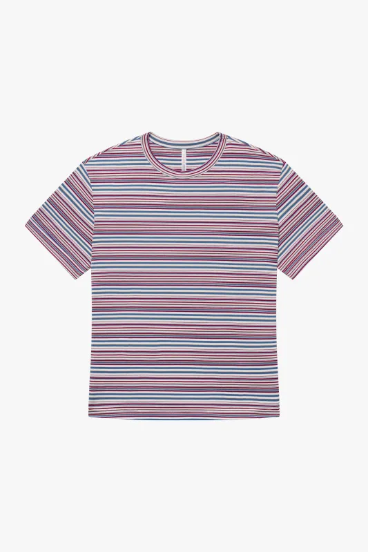 OVERSIZED BOIFRIEND T-SHIRT IN SAILOR STRIPE made by Ratboi