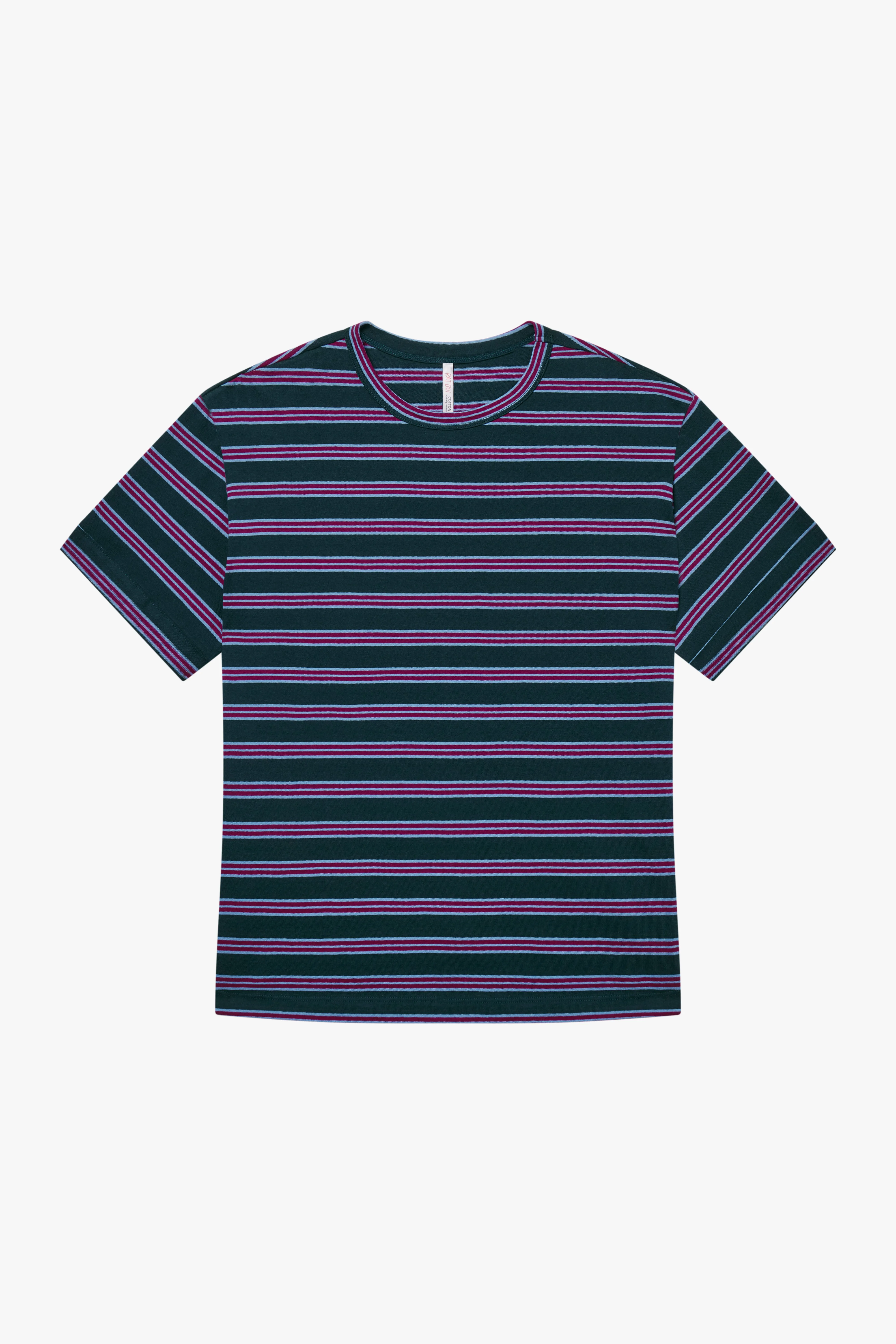 OVERSIZED BOIFRIEND T-SHIRT IN JEWEL STRIPE sold by Ratboi