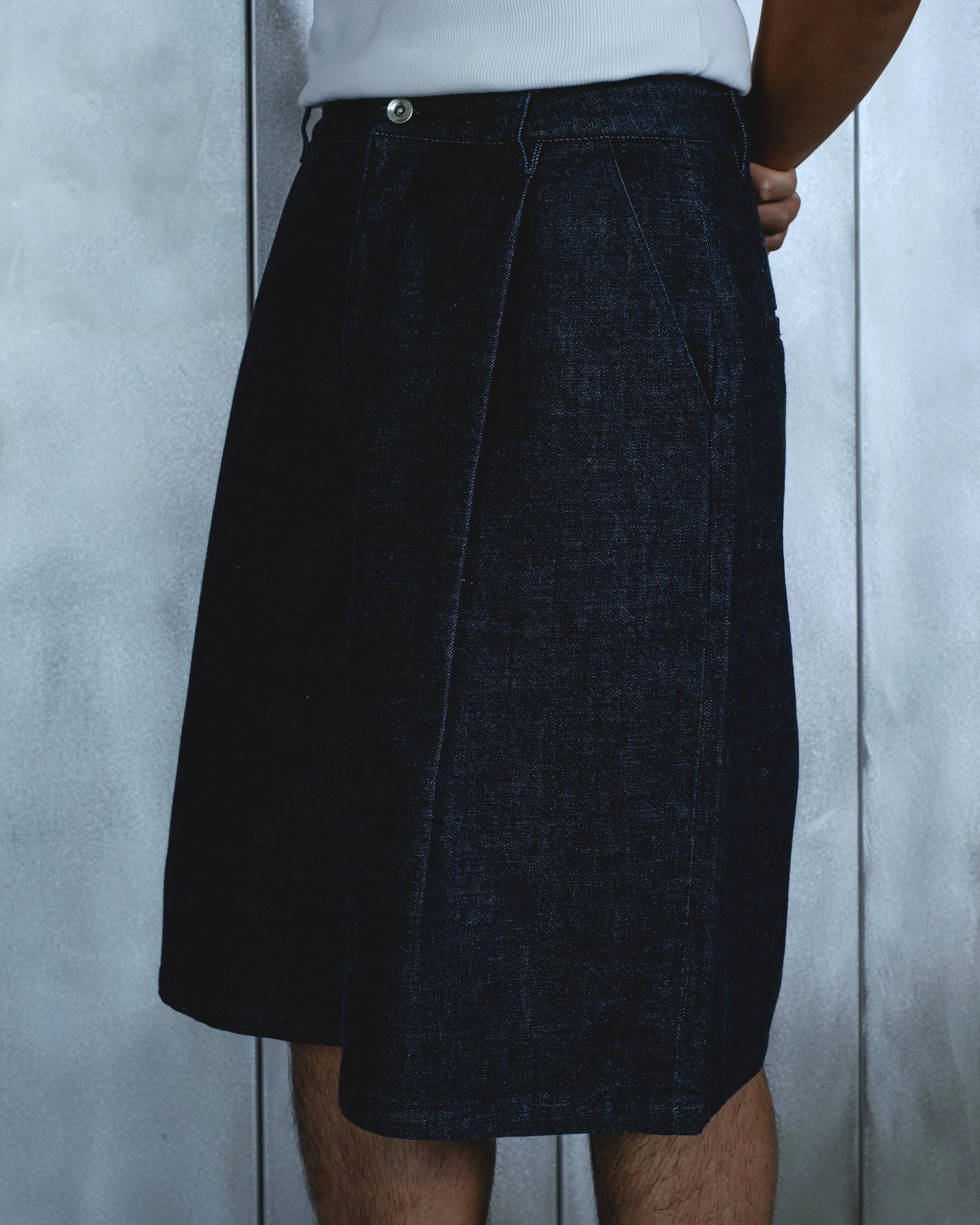 THE DAILY RAW DENIM SHORTS - INDIGO sold by Solace Theory product image thumbnail 4