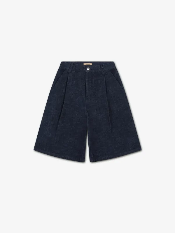 THE DAILY RAW DENIM SHORTS - INDIGO made by Solace Theory