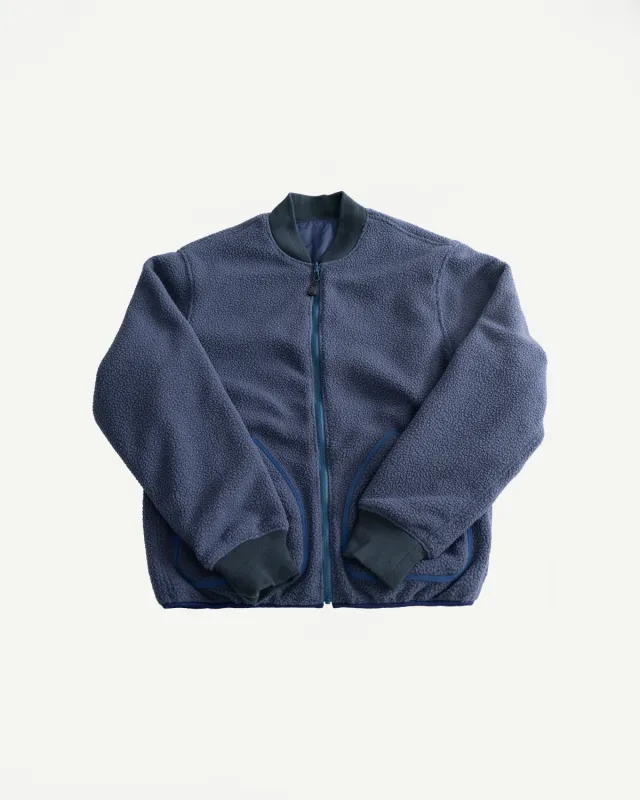 IHJ-157-NAV - Reversible Fleece Jacket - Navy Blue made by Iron Heart