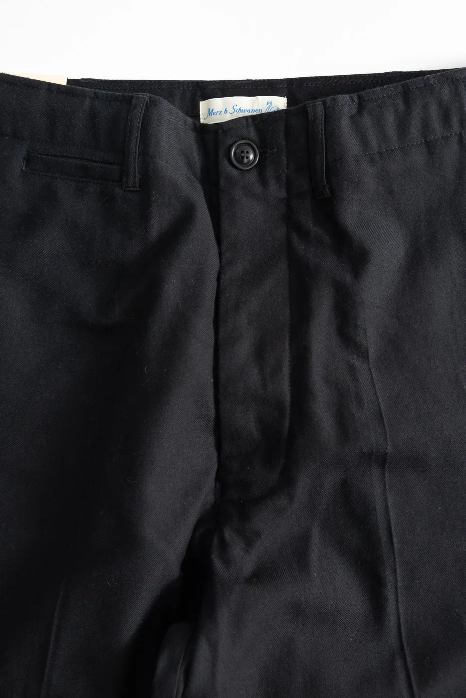 CHINO01WOCO.99 - 1920s Refined Wool-Cotton Worker Chino - Deep Black sold by Dant product image thumbnail 3