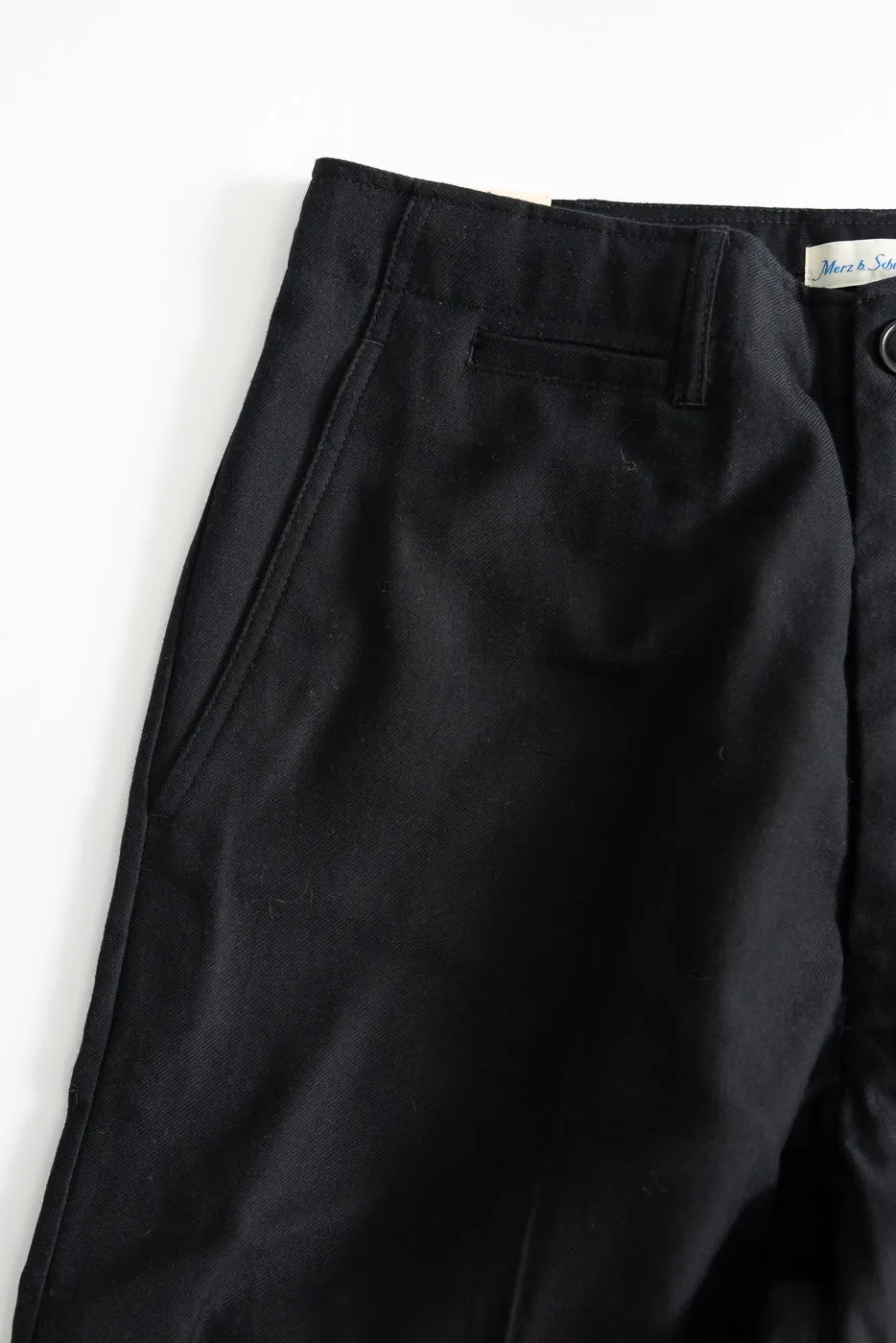 CHINO01WOCO.99 - 1920s Refined Wool-Cotton Worker Chino - Deep Black sold by Dant product image thumbnail 4