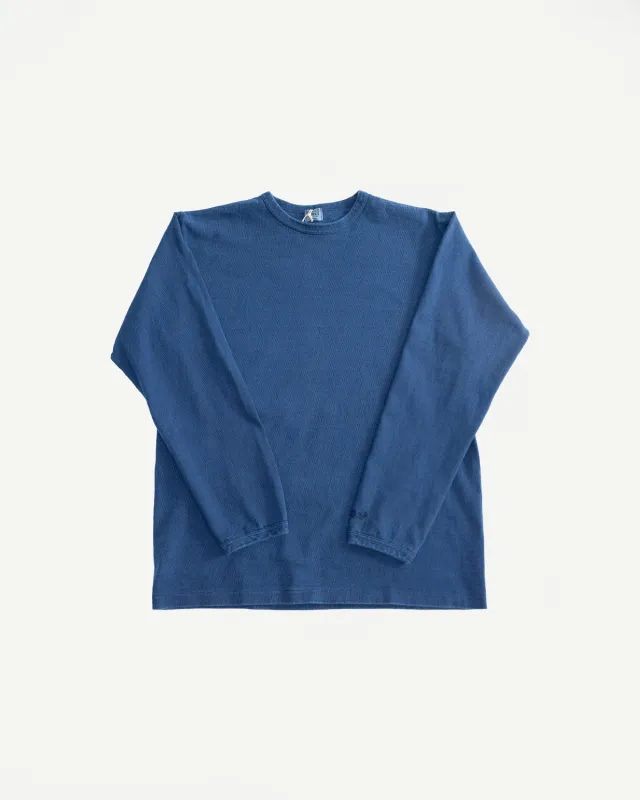 9.5oz "Stand Wheel" Heavyweight Long Sleeve Tee - Indigo made by Dant
