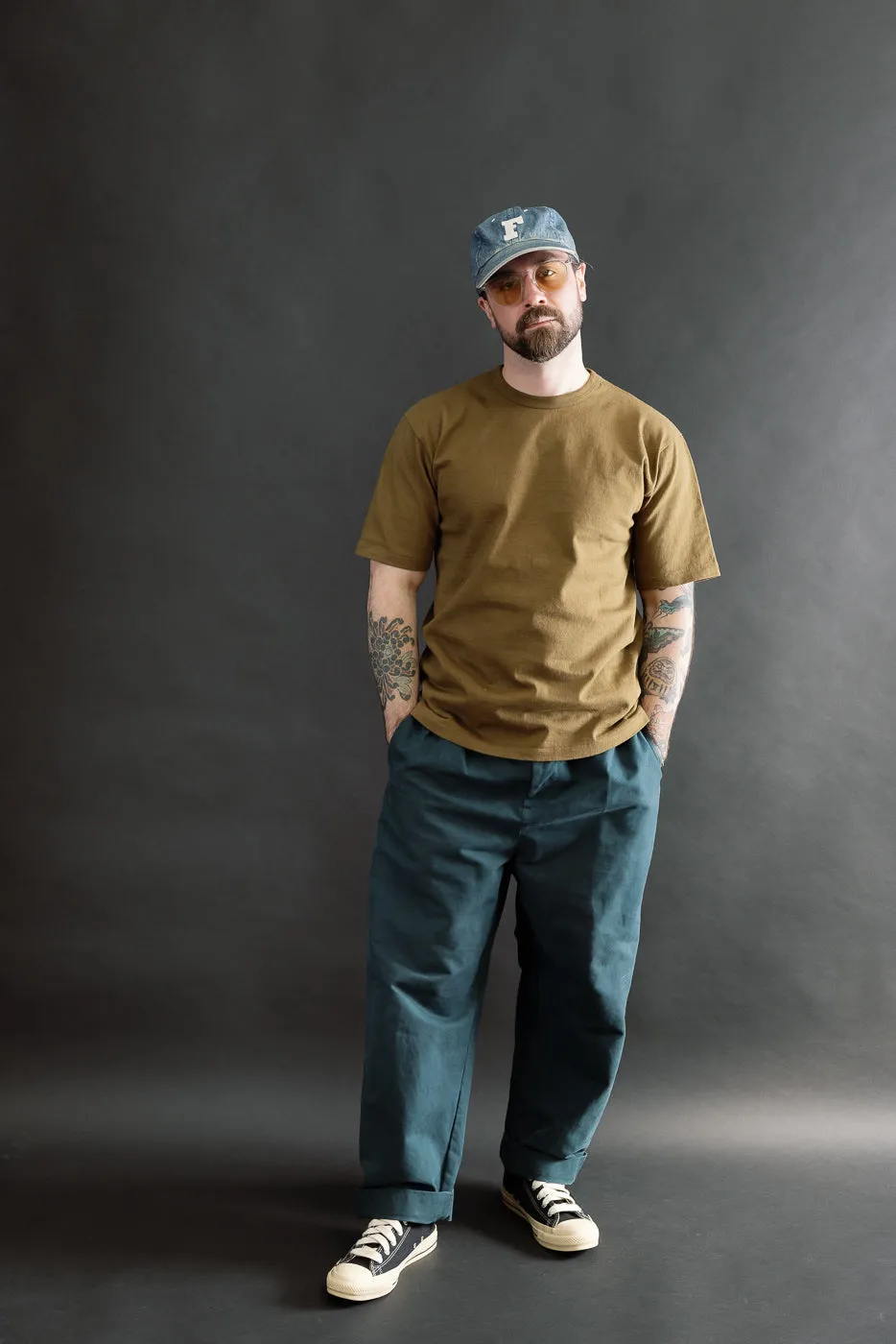 9.5oz "Stand Wheel" Heavyweight Tee - Khaki sold by Dant product image thumbnail 5
