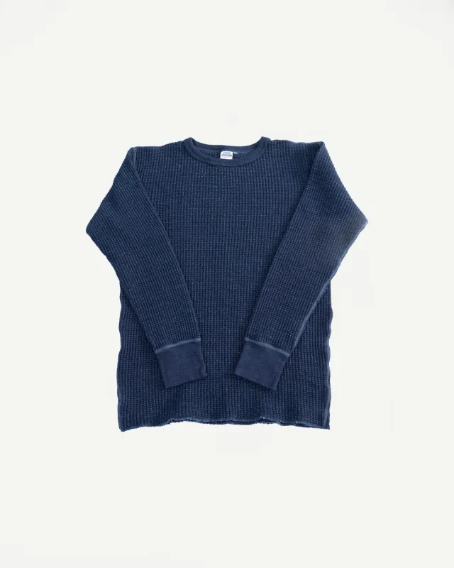 8191 - LS Heavy Waffle Thermal - Indigo Dyed made by Studio D'Artisan