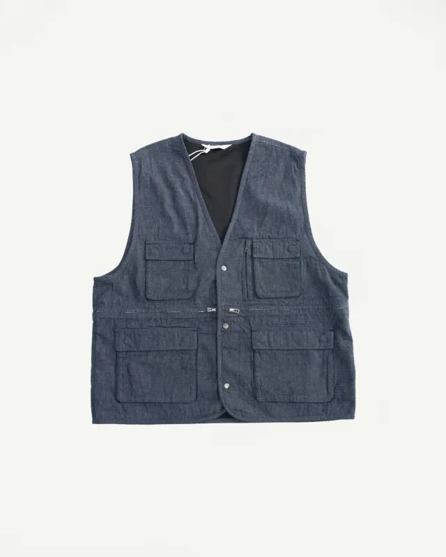 Field Vest - Indigo Ripstop made by 3sixteen