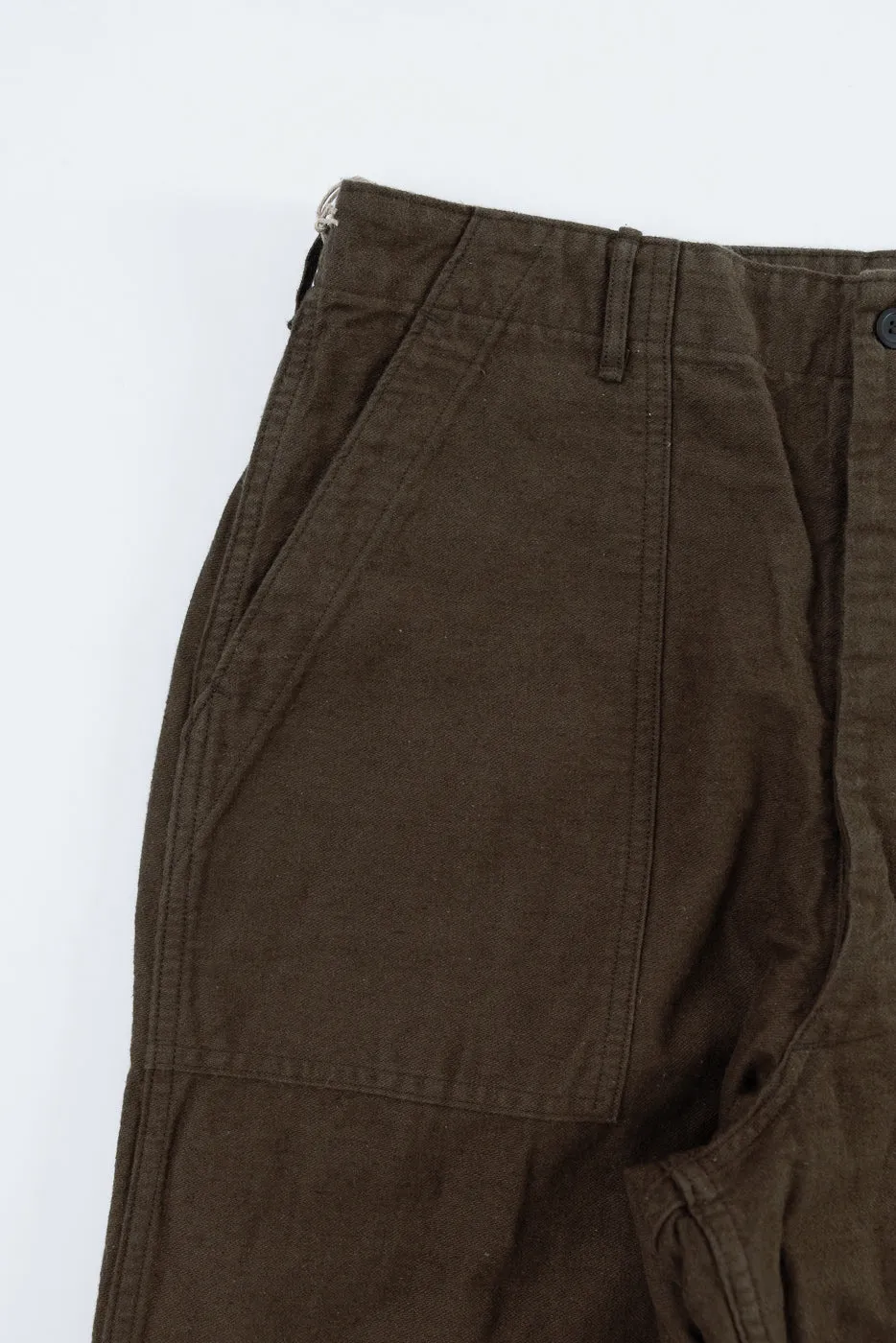 01-5104-52K - Fatigue Pants Cotton Linen Moleskin Relax Fit - Coffee Brown sold by Dant product image thumbnail 4