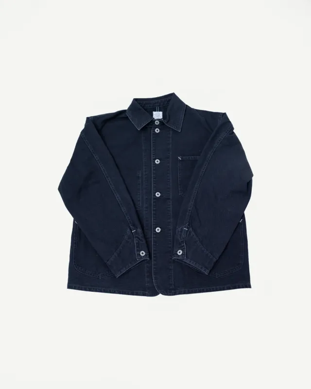 3133-PCB - Post 46 Coverall Pigment Dyed Canvas - Washed Black made by Post O'Alls