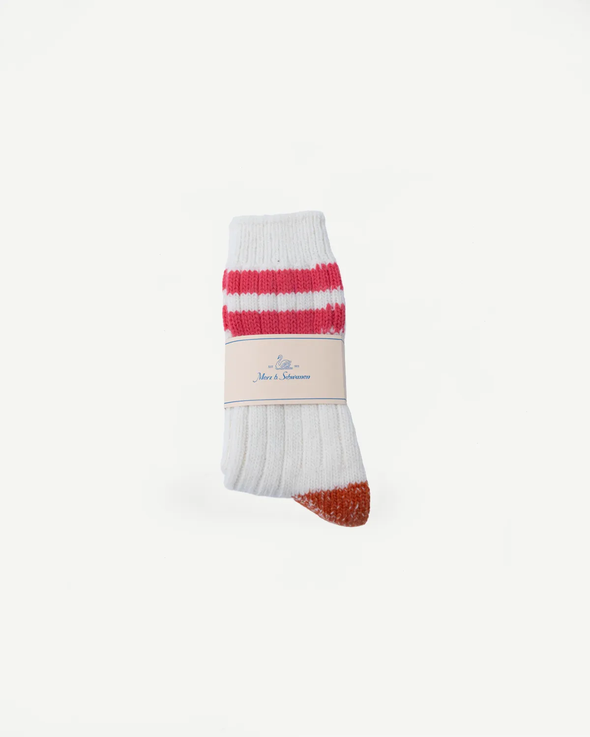 MW75.02355 - Extra Fine Merino Wool Socks - Nature, Raspberry sold by Dant