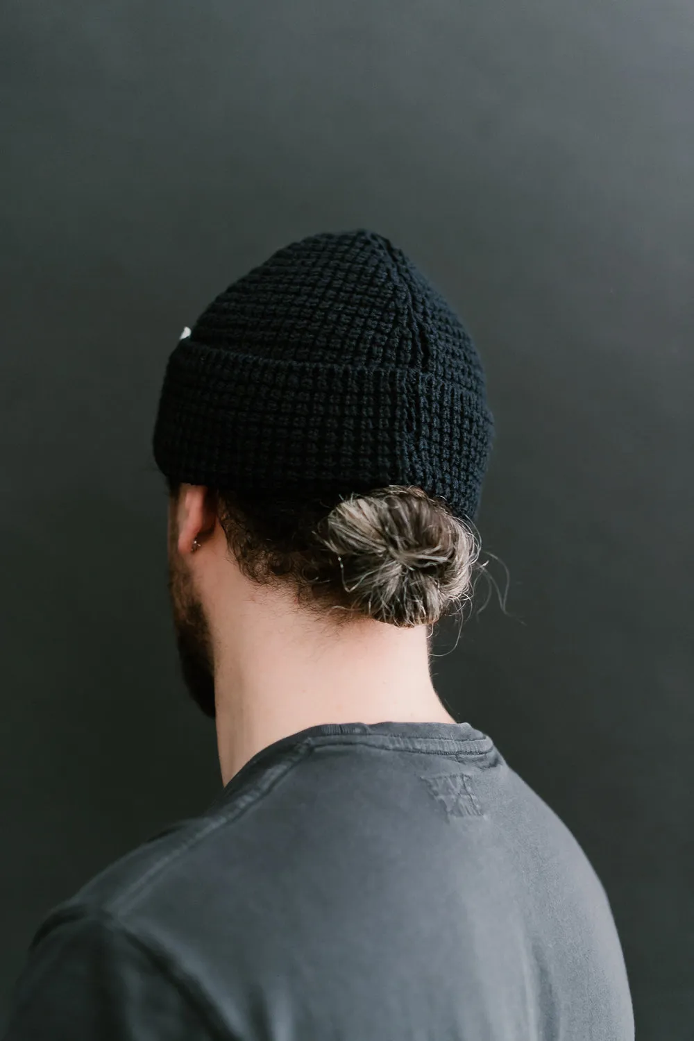 MWBN06.51 - Waffle Structure Sturdy Beanie Merino Wool - Dark Navy sold by Dant product image thumbnail 5