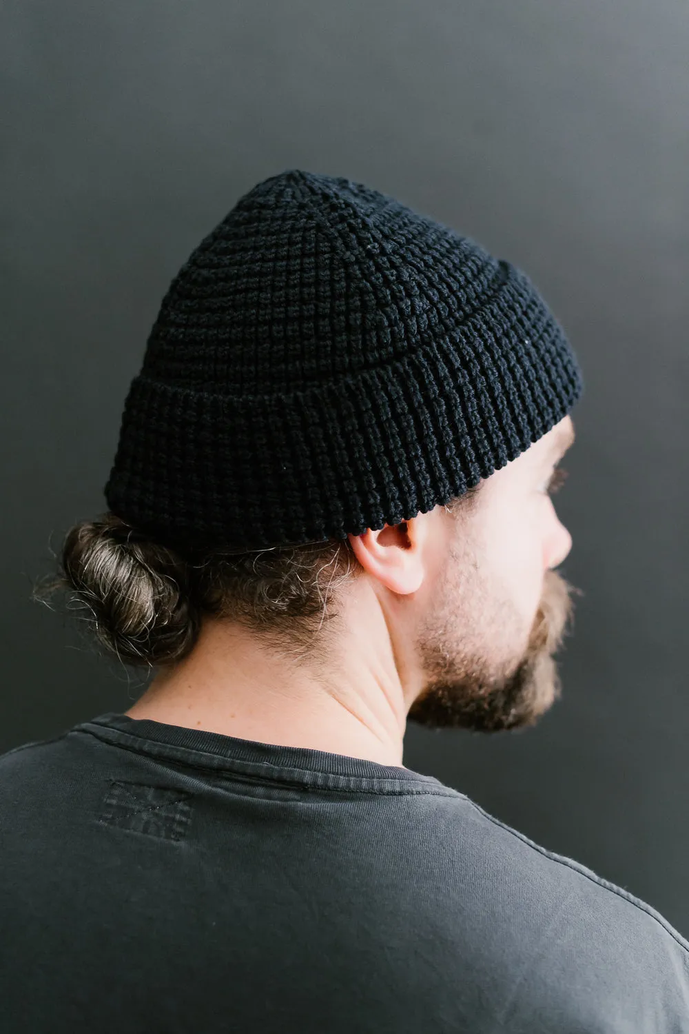MWBN06.51 - Waffle Structure Sturdy Beanie Merino Wool - Dark Navy sold by Dant product image thumbnail 4