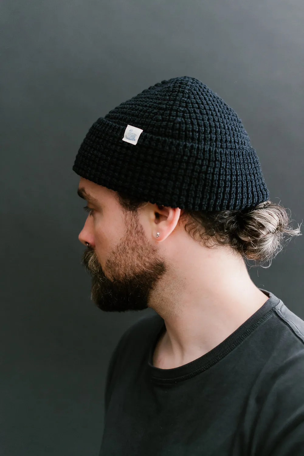 MWBN06.51 - Waffle Structure Sturdy Beanie Merino Wool - Dark Navy sold by Dant product image thumbnail 3