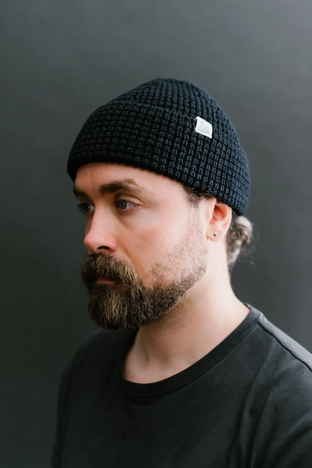 MWBN06.51 - Waffle Structure Sturdy Beanie Merino Wool - Dark Navy sold by Dant product image thumbnail 2