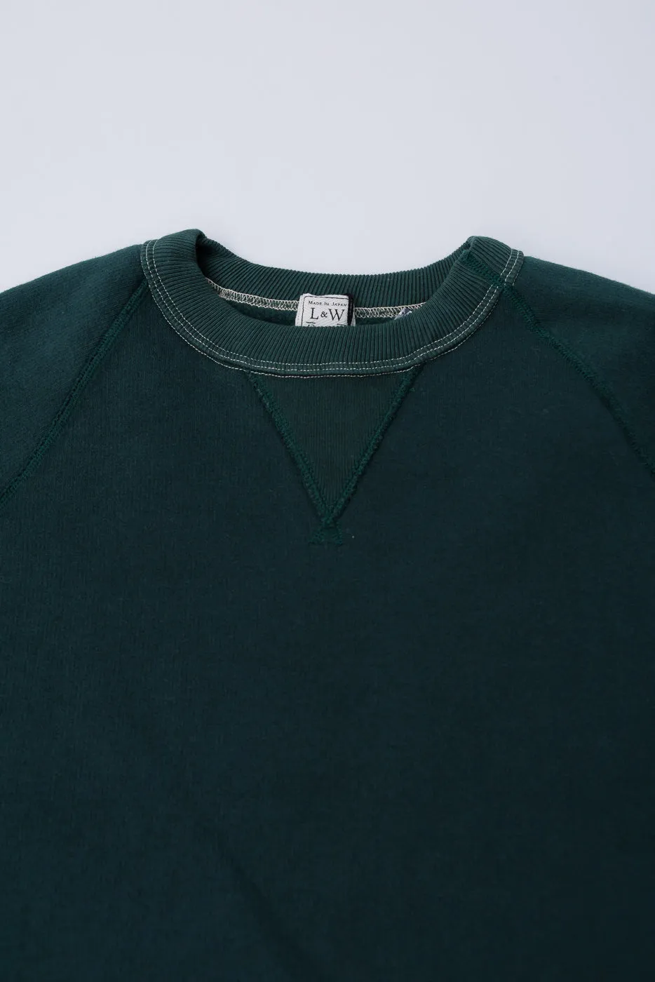 LCS1008 - Super Fluffy Knit Raglan V-Gusset Crew Neck - Vintage Forest Green sold by Dant product image thumbnail 2