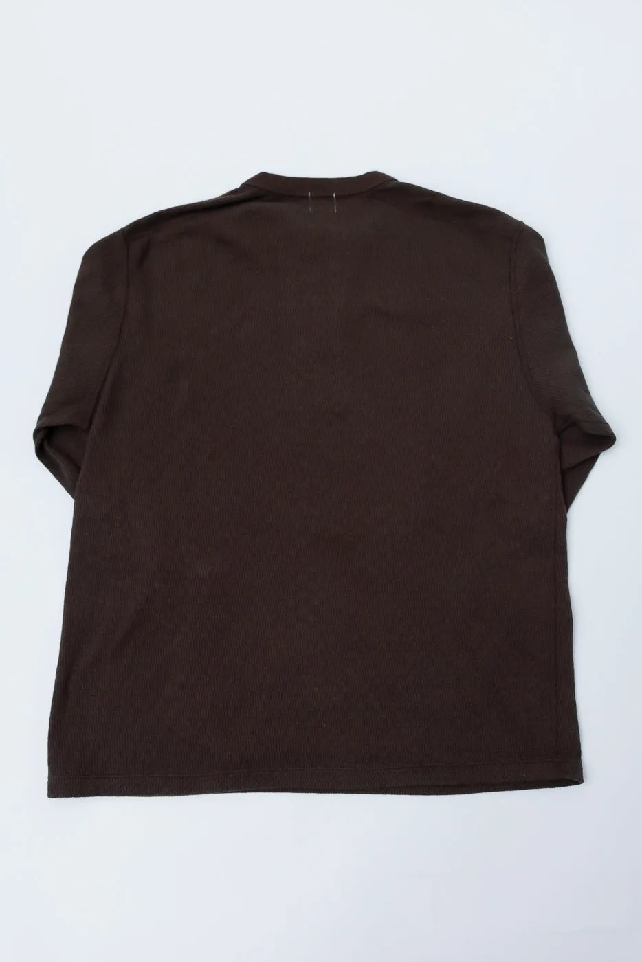 LRH1041 - Supima Long Sleeve Honeycomb Knit Henleyneck Thermal - Oak Brown sold by Dant product image thumbnail 4