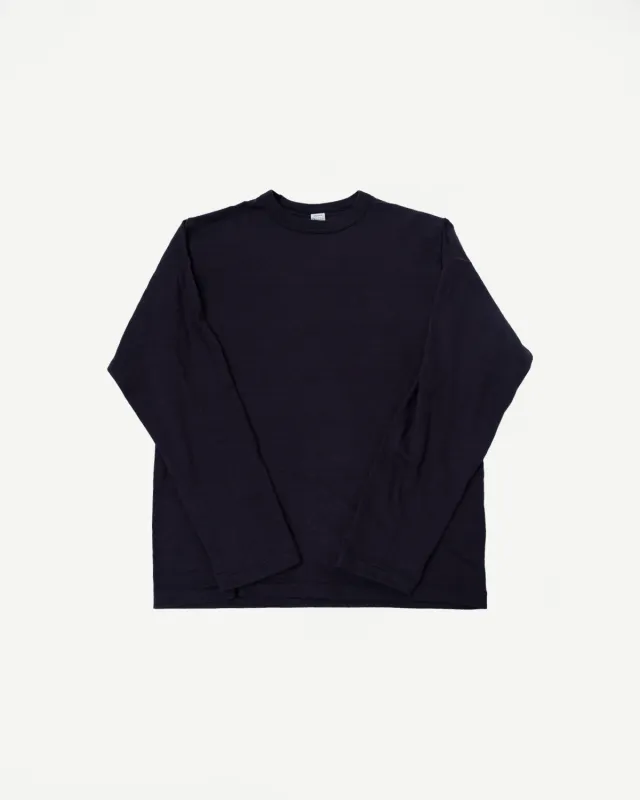 Lot 5906 - Slubby Cotton T-Shirt Long Sleeve - Sumi made by WAREHOUSE & CO.