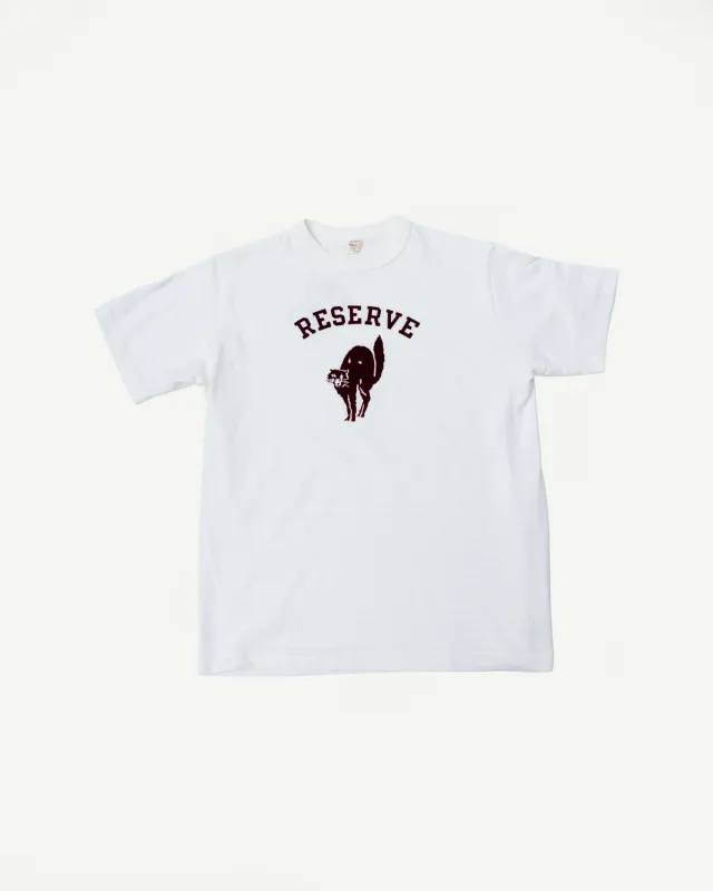 Lot 4601 - Slubby Cotton T-Shirt "Reserve" - Off White made by WAREHOUSE & CO.