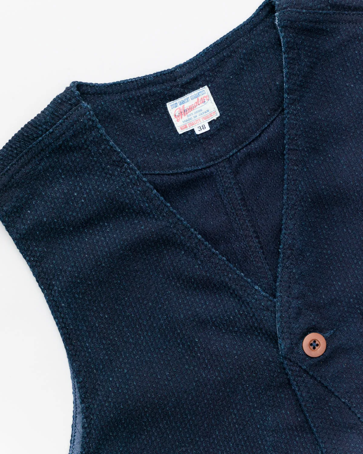 04-062 - Sashiko Hunting Vest - Indigo sold by Dant product image thumbnail 3