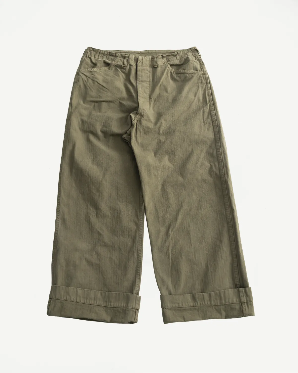 01-5210-77K - USMC Herringbone Wide Fit Utility Trousers - Dark Olive sold by Dant
