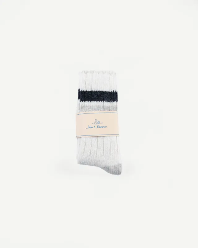 RW04.0298 - Recycled Wool Socks - Nature, Charcoal made by Merz B. Schwanen