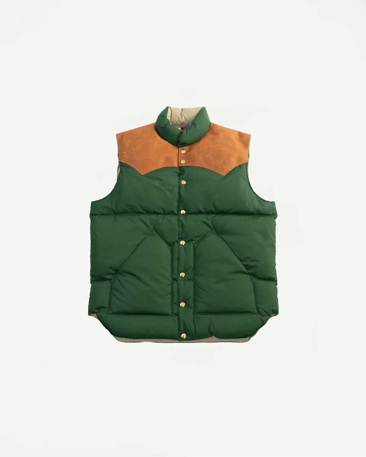 Lot 2234 - Rocky Mountain x Warehouse Nylon Down Vest - Bottle Green sold by Dant