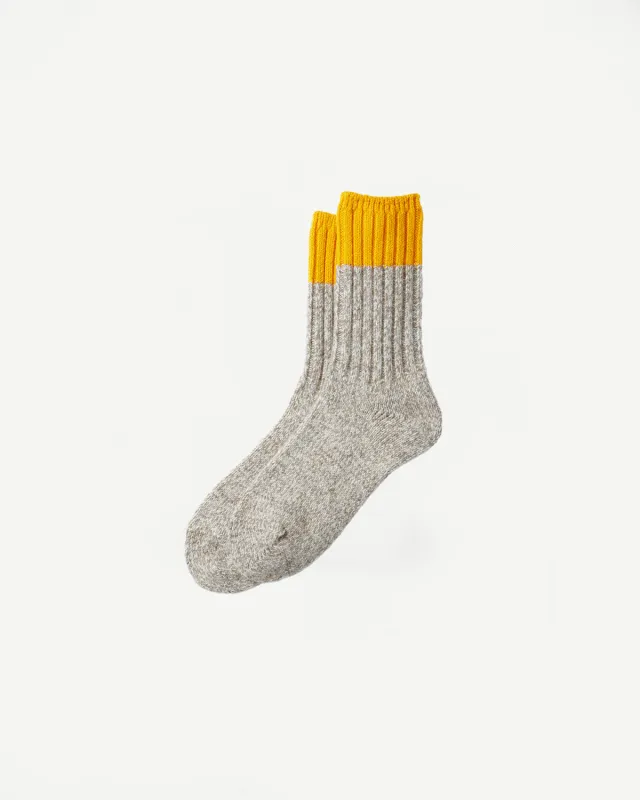R1536 - Merino Wool Rug Socks - Yellow made by ROTOTO