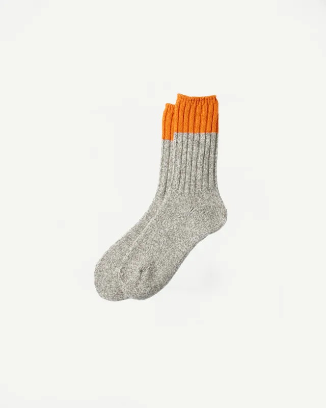 R1536 - Merino Wool Rug Socks - Orange made by ROTOTO