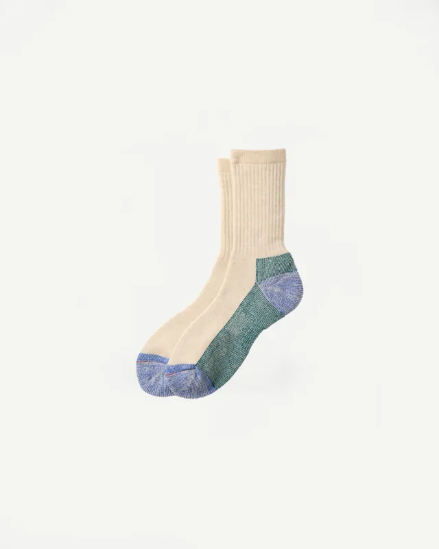 R1632 - Double Face Merino Pile Socks - Natural made by ROTOTO