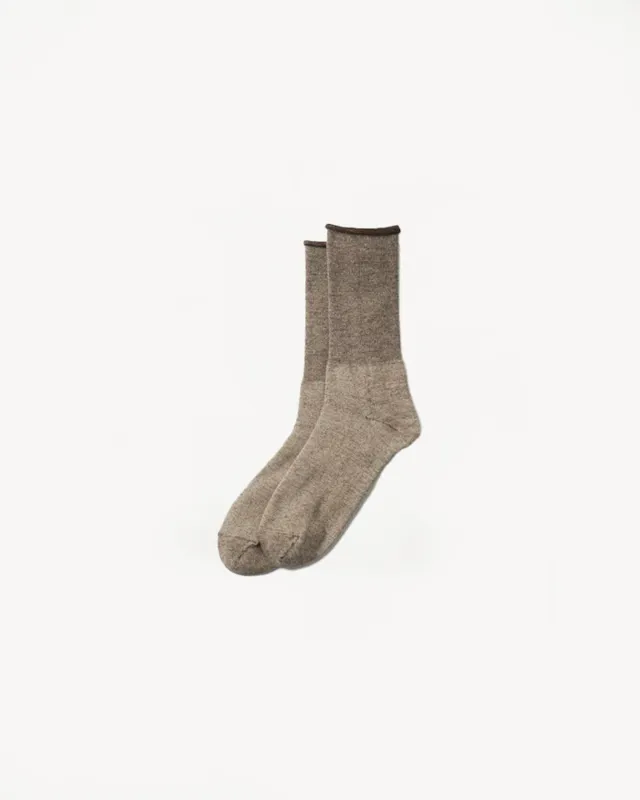 R1044 - City Crew Socks - Gray, Dark Brown made by ROTOTO