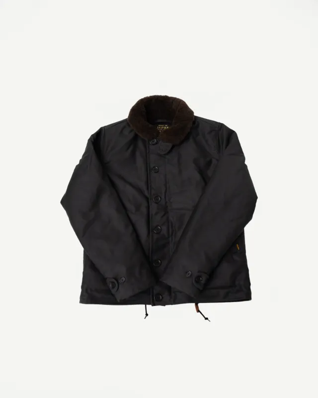 IHM-37-BLK - Oiled Whipcord N1 Deck Jacket - Black sold by Dant