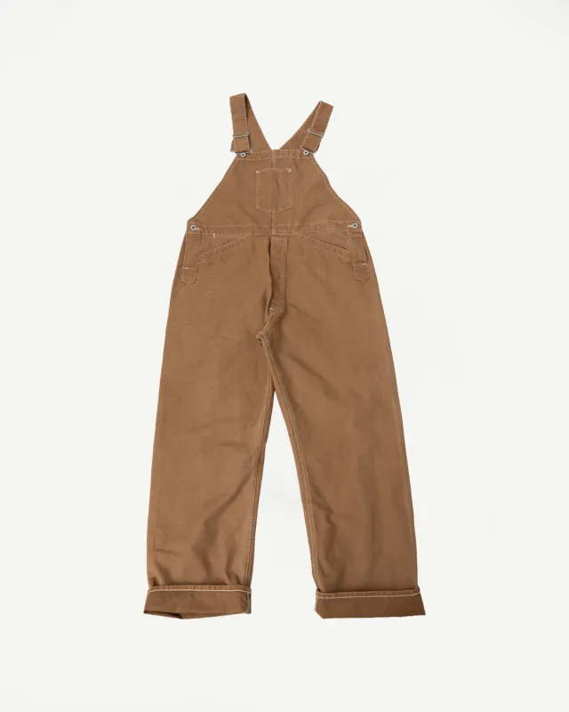 3401-PCR - Post 46 Overalls Pigment Dyed Canvas - Washed Brown made by Post O'Alls