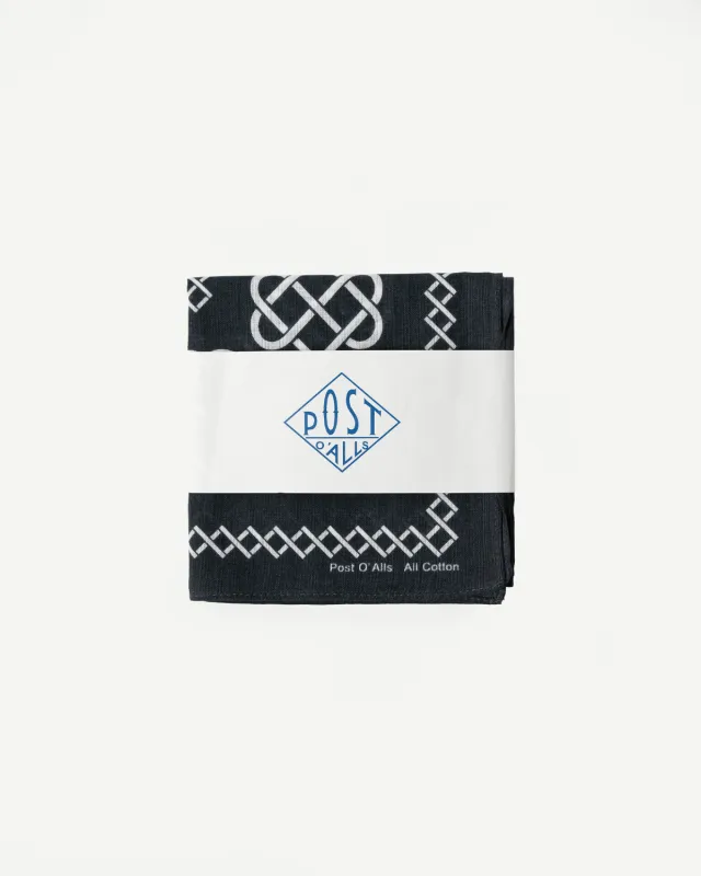 4003-CHA - Bandana Hankie Rope Design - Charcoal made by Post O'Alls